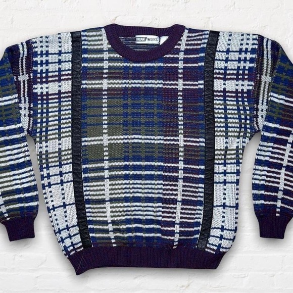 Vintage 90’s Plaid Sweater - Picture 2 of 3